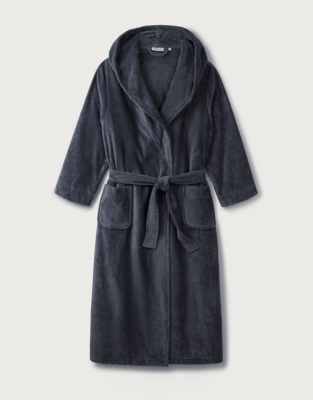 Hooded Velour Robe | Robes & Dressing Gowns | The White Company UK