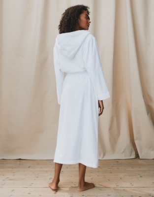 Hooded Velour Robe Robes & Dressing Gowns The White Company UK