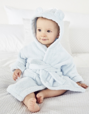 White company baby sales dressing gown