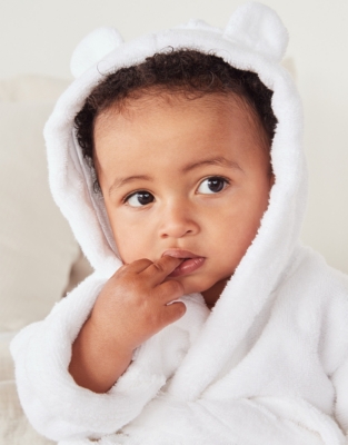 Hydrocotton Baby Robe (0–12mths) | Newborn & Unisex | The White 