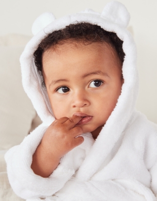 The white company shop baby dressing gown