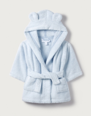 white company baby bathrobe