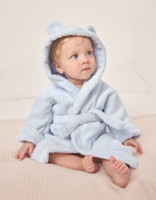 white company baby dressing gown