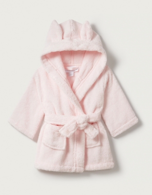 white company baby bathrobe