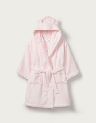 white company baby bathrobe