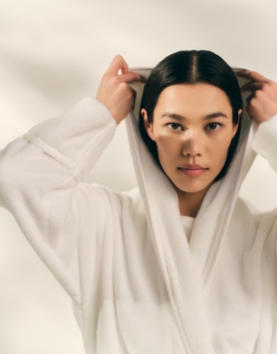 Hydrocotton Short Hooded Robe