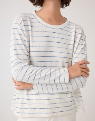 Irregular Stripe Boxy Jersey Top