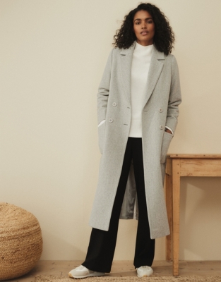 Italian Wool Brushed Herringbone Coat | Clothing Sale | The White ...