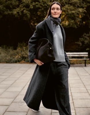 ジャケット・アウター laubeblanc Belted Wool long gilet Laubeblanc Belted Wool Long Gilet