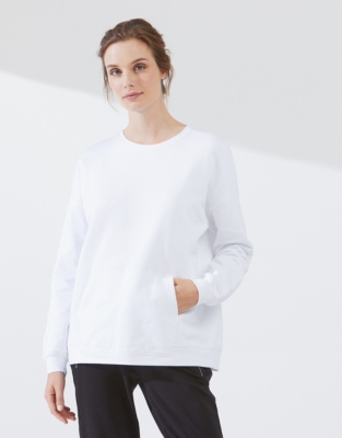 Cotton Jersey Oversized Sweatshirt | Clothing | The White Company US