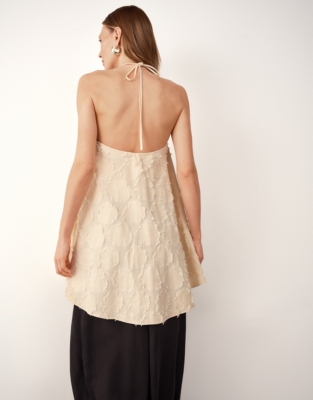 Jacquard Halter Neck Top