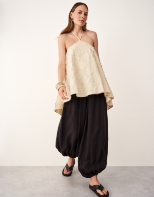 Jacquard Halter Neck Top