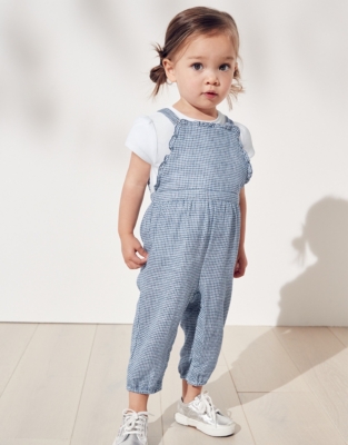 Jeannie Check Overalls & Top Set | Baby Clothing | The White Company US