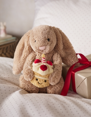 Jellycat Bashful Beige Bunny Birthday | Toys & Books | The White C
