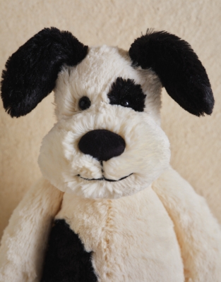 Jellycat Bashful Black & Cream Puppy – Medium