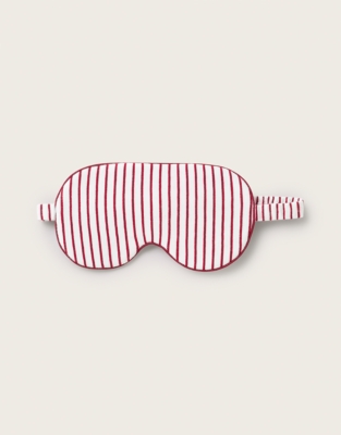 Jersey Brushed Organic-Cotton Stripe Eye Mask