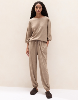 Jersey Brushed Rib Lounge Pyjama Set