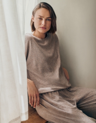 Jersey Brushed Rib Lounge Pyjama Set