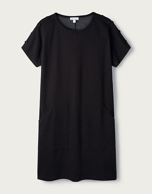Jersey Button Shoulder Cocoon Dress | Clothing Sale | The White Company UK