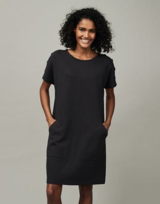 Jersey Button Shoulder Cocoon Dress | Clothing Sale | The White Company UK