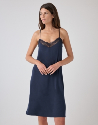 Jersey Cami V-Neck Lace Nightgown