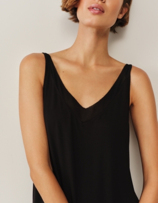 Jersey Chiffon Trim Nightdress