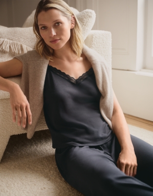 Jersey Classic Flat Rib Pyjama Set - Graphite