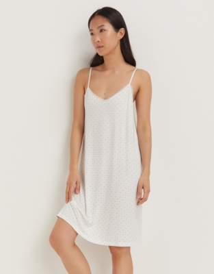 Jersey Daisy Dot Lace Cami Nightgown
