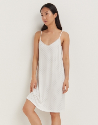 Jersey Daisy Dot Lace Cami Nightie