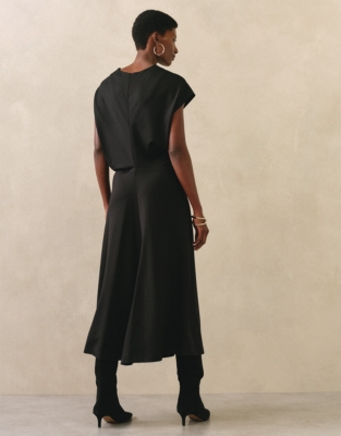 Jersey Draped Waist Dress