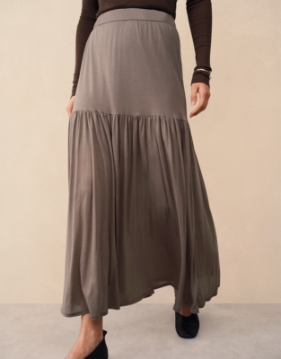 Jersey Dropped Waist Skirt