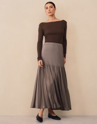 Jersey Dropped Waist Skirt