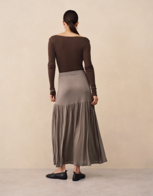 Jersey Dropped Waist Skirt