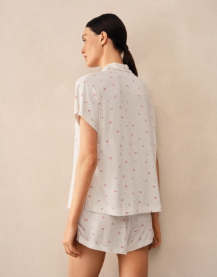 Jersey Heart Print Shortie Pyjama Set 