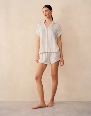 Jersey Heart Print Shortie Pyjama Set 