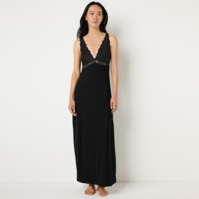 Jersey Lace Cupped Maxi Nightie
