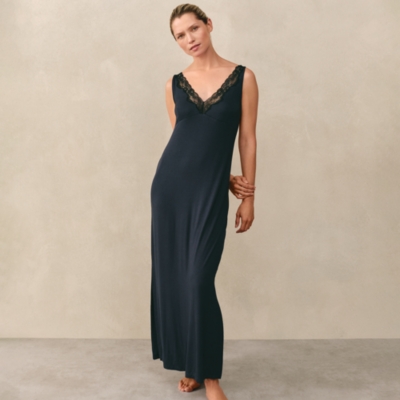 Jersey Lace Detail Maxi Nightdress