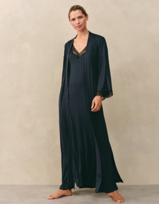 Jersey Lace Detail Maxi Nightdress