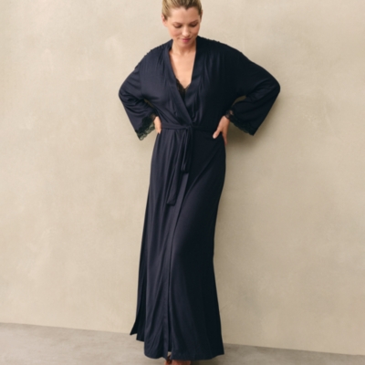 Jersey Lace Detail Maxi Robe