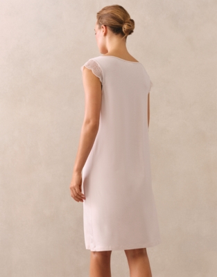 Jersey Lace Detail Nightie - Blush