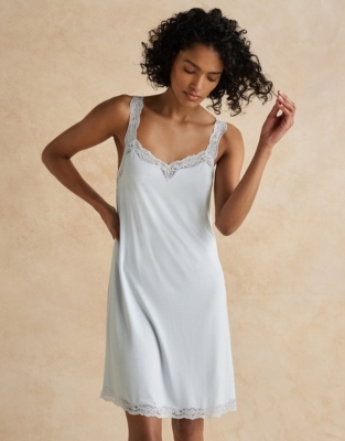 Jersey Lace Strap Nightgown Nightgowns The White Company US