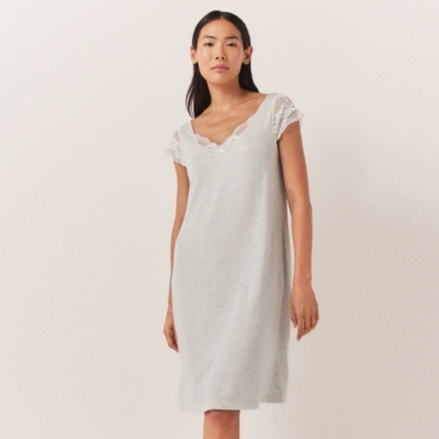 Jersey Lace Trim Detail Nightgown