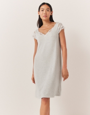 Jersey Lace Trim Detail Nightie