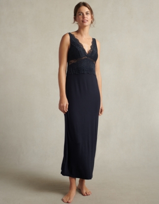 Jersey Lace Trim Maxi Nightie