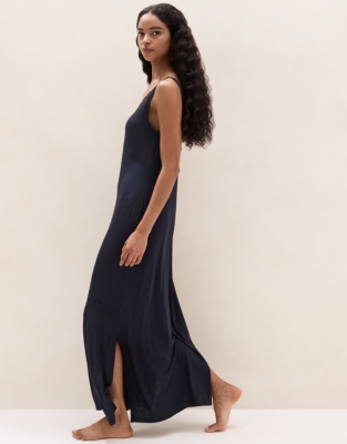 Jersey Lace-Trim Maxi Nightie