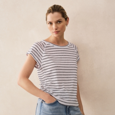 Jersey Linen Stripe Baby Tee