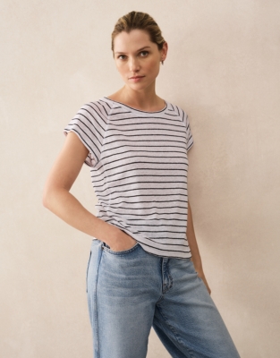 Jersey Linen Stripe Baby Tee