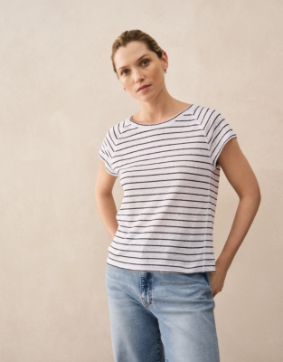Jersey Linen Stripe Baby Tee