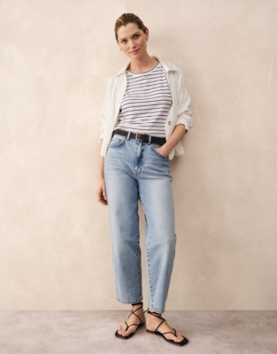 Jersey Linen Stripe Baby Tee