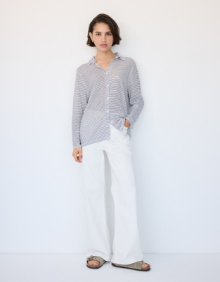 Jersey Linen Striped Top